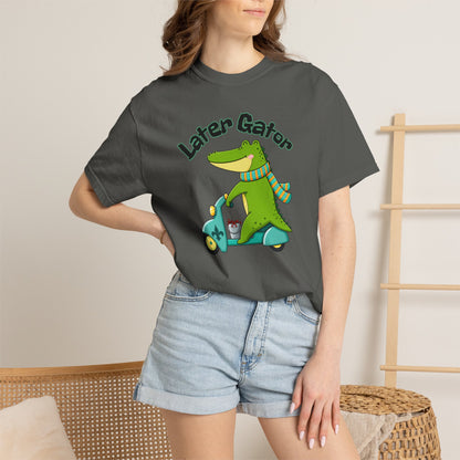 Later Gator After While Gator T-Shirt Cute Cartoon Alligator Scooter Tee Gift