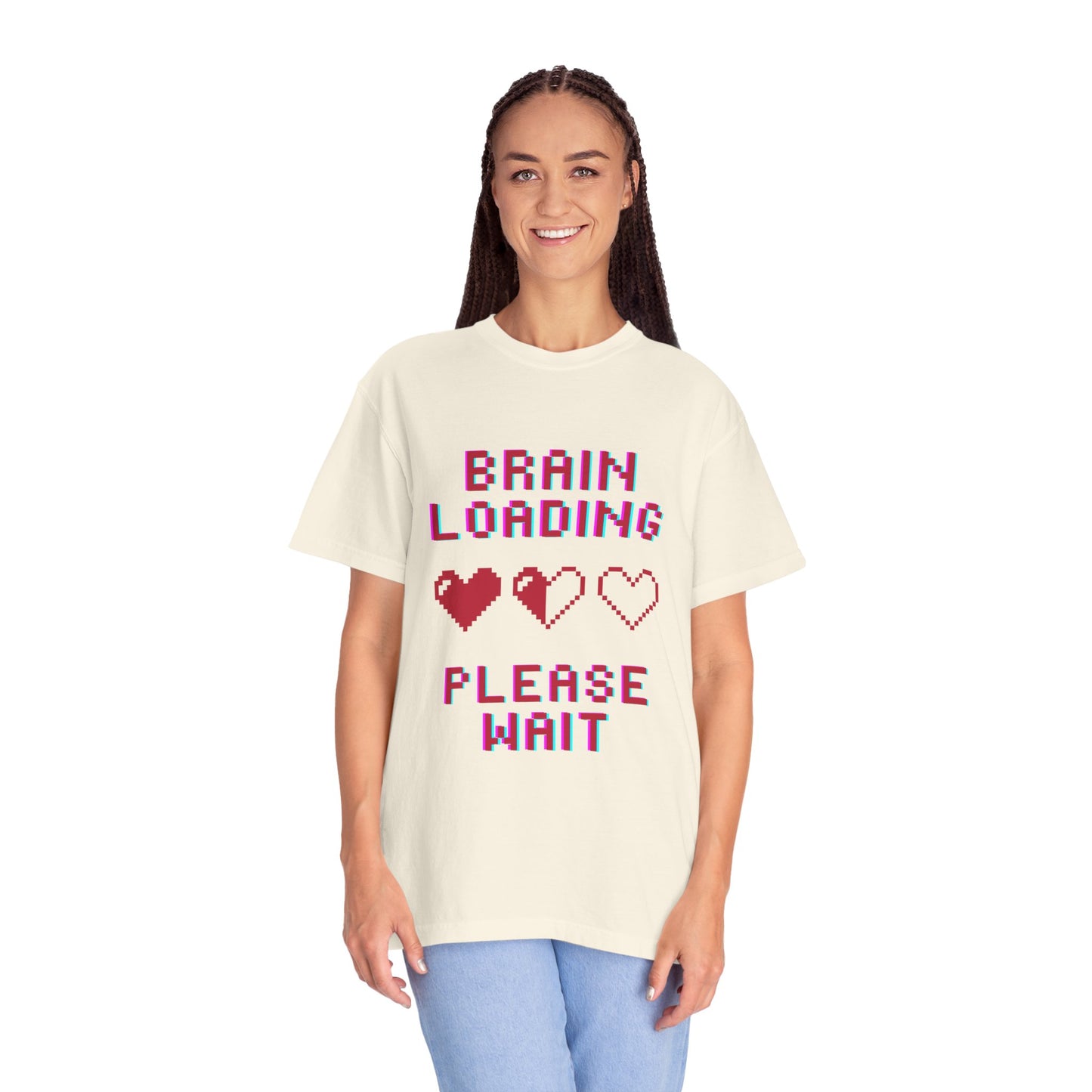 T-Shirt Brain Loading Unisex T-shirt Gamer Gift Fun Gift Geeky Apparel Cute Slogan Tee Perfect for Relaxation