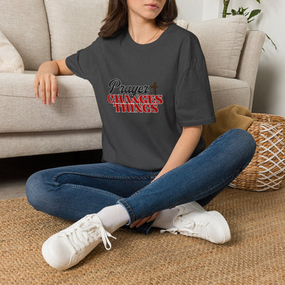 Prayer Changes Things T-Shirt Inspirational Christian Faith Tee Faith Based Spiritual Tee