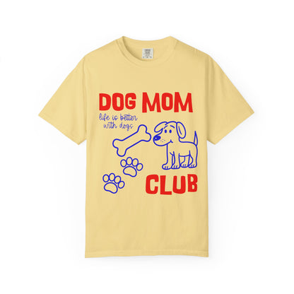 Dog Mom Club T-Shirt — Cute Paw Print & Bone Graphic Tee