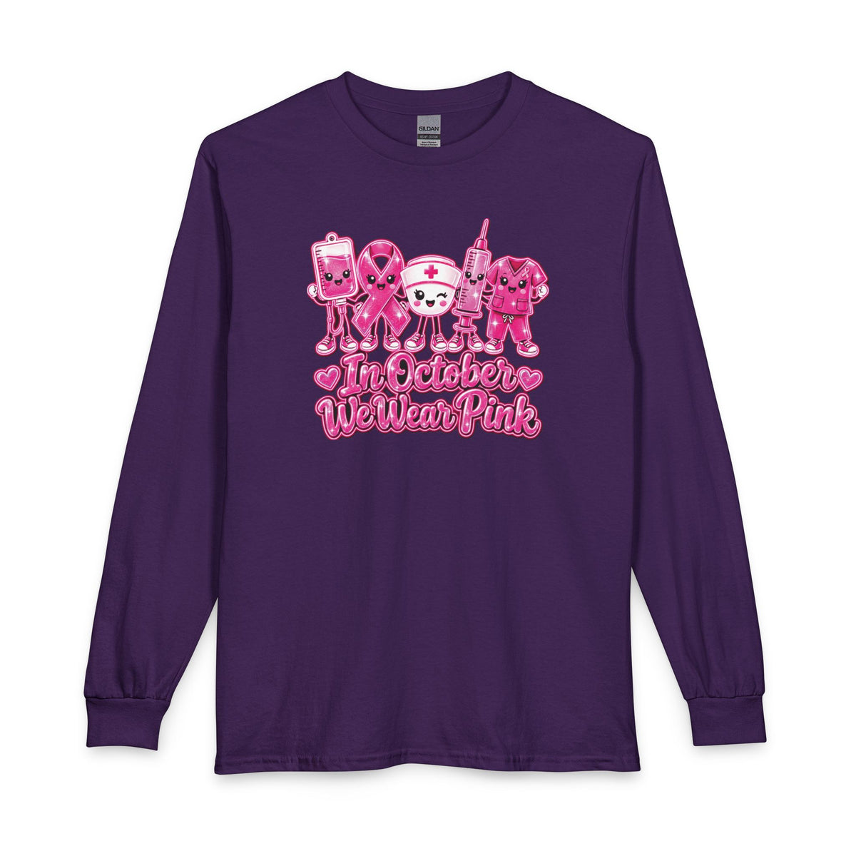 Breast Cancer Awareness Long Sleeve Shirt - "In October We Wear Pink"
