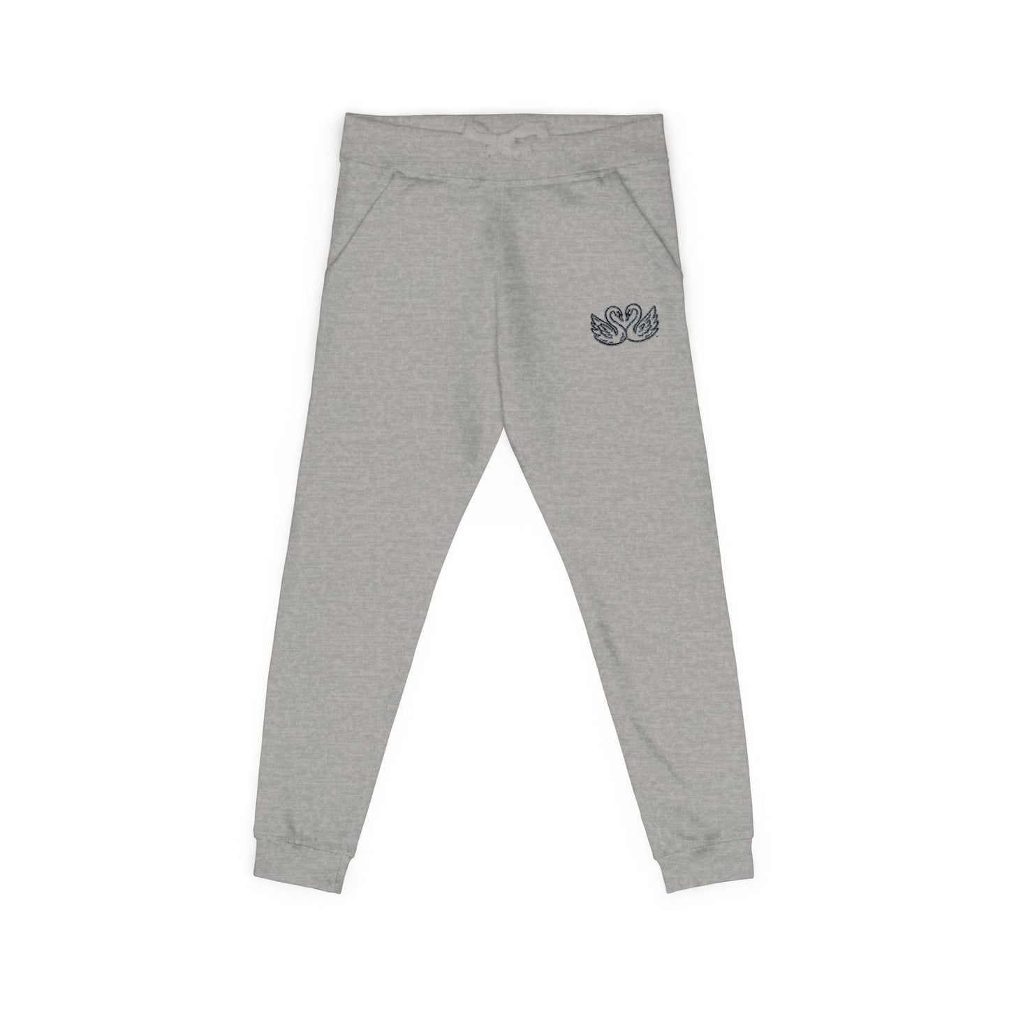 Embroidered Unisex Fleece Sweatpants - Cozy Comfort in Blush Pink
