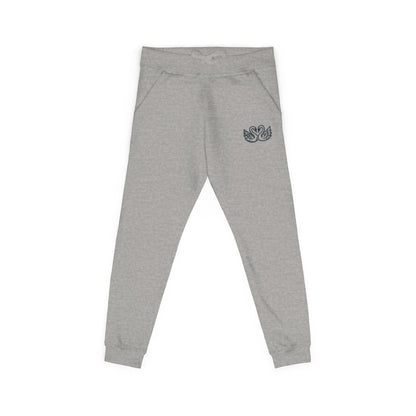 Embroidered Unisex Fleece Sweatpants - Cozy Comfort in Blush Pink