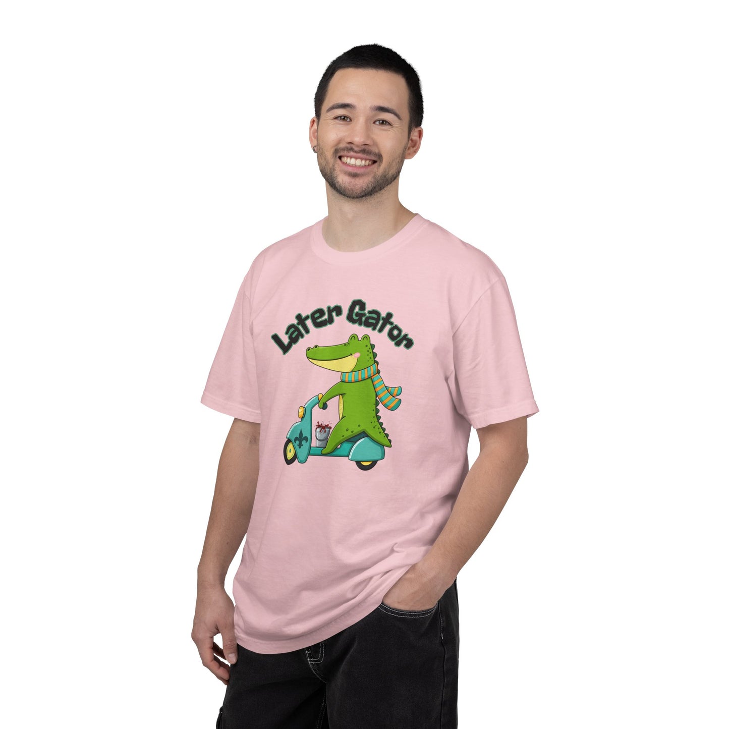 Later Gator After While Gator T-Shirt Cute Cartoon Alligator Scooter Tee Gift