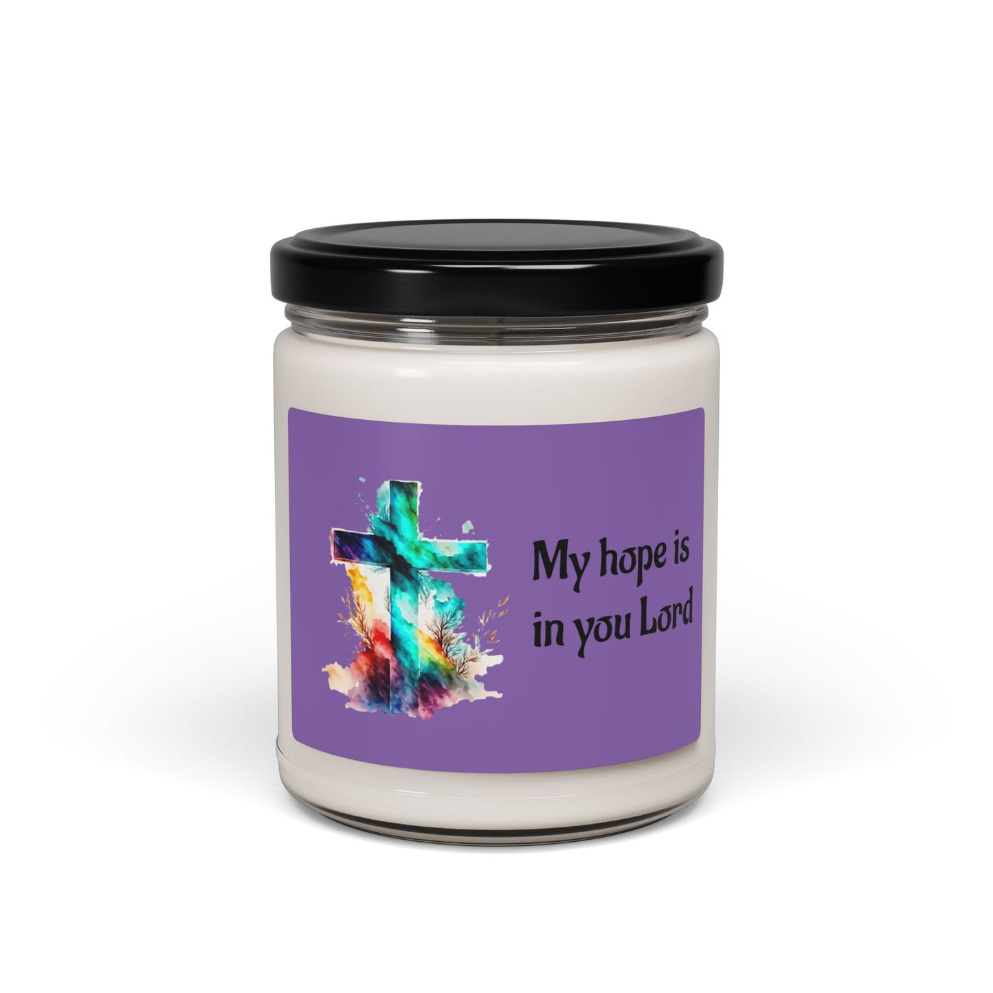 Candle Aromatherapy Inspirational Scented Soy Candle My Hope is in You Lord Relaxation Gift Spiritual Home Decor Christian