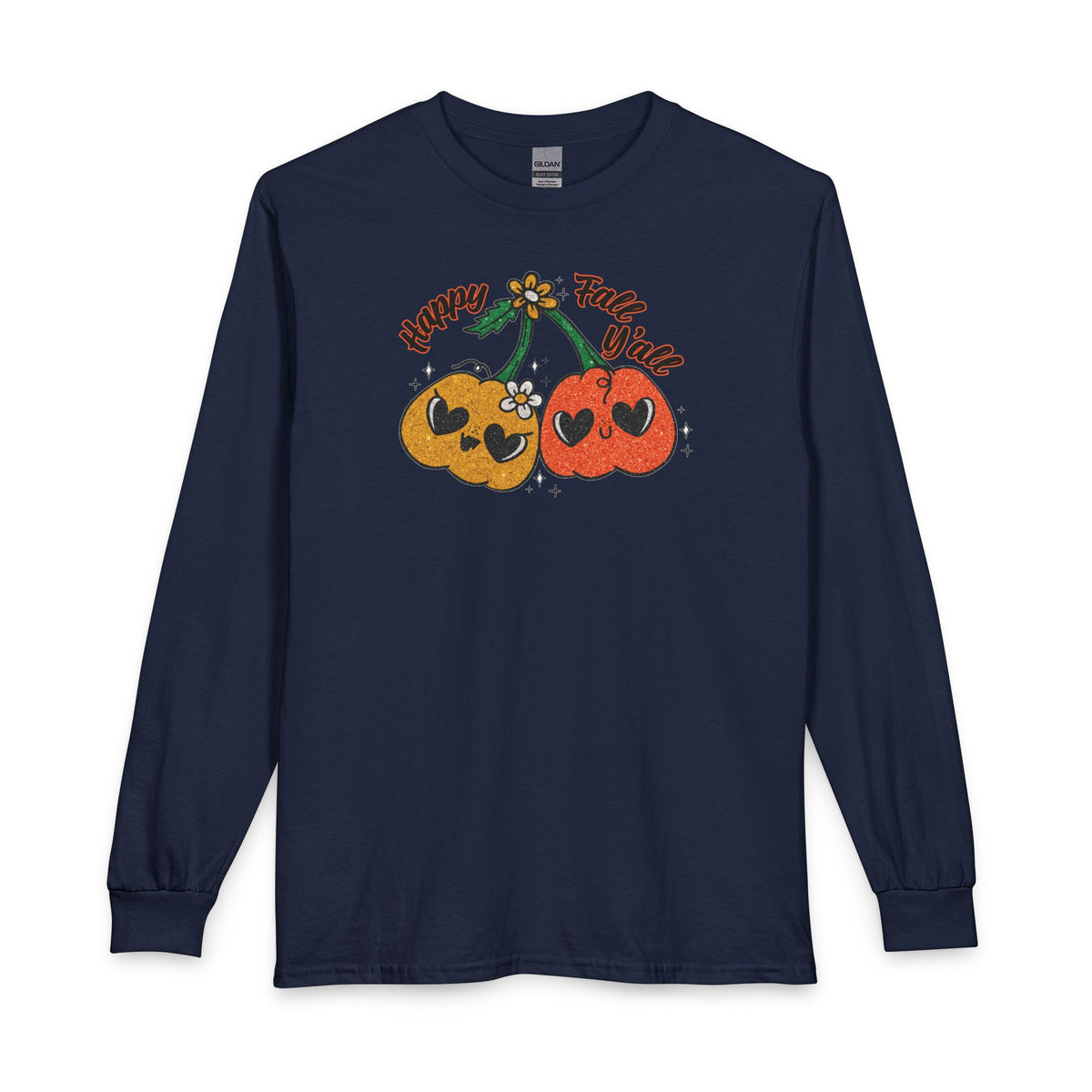 Happy Fall Y'all Pumpkin Long Sleeve Tee