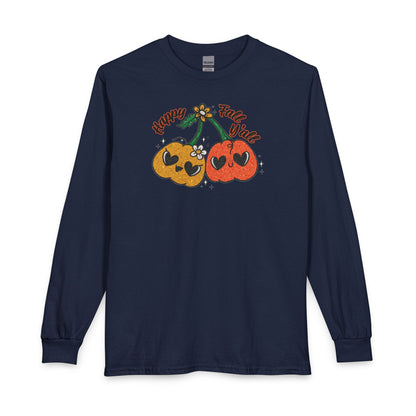 Happy Fall Y'all Pumpkin Long Sleeve Tee