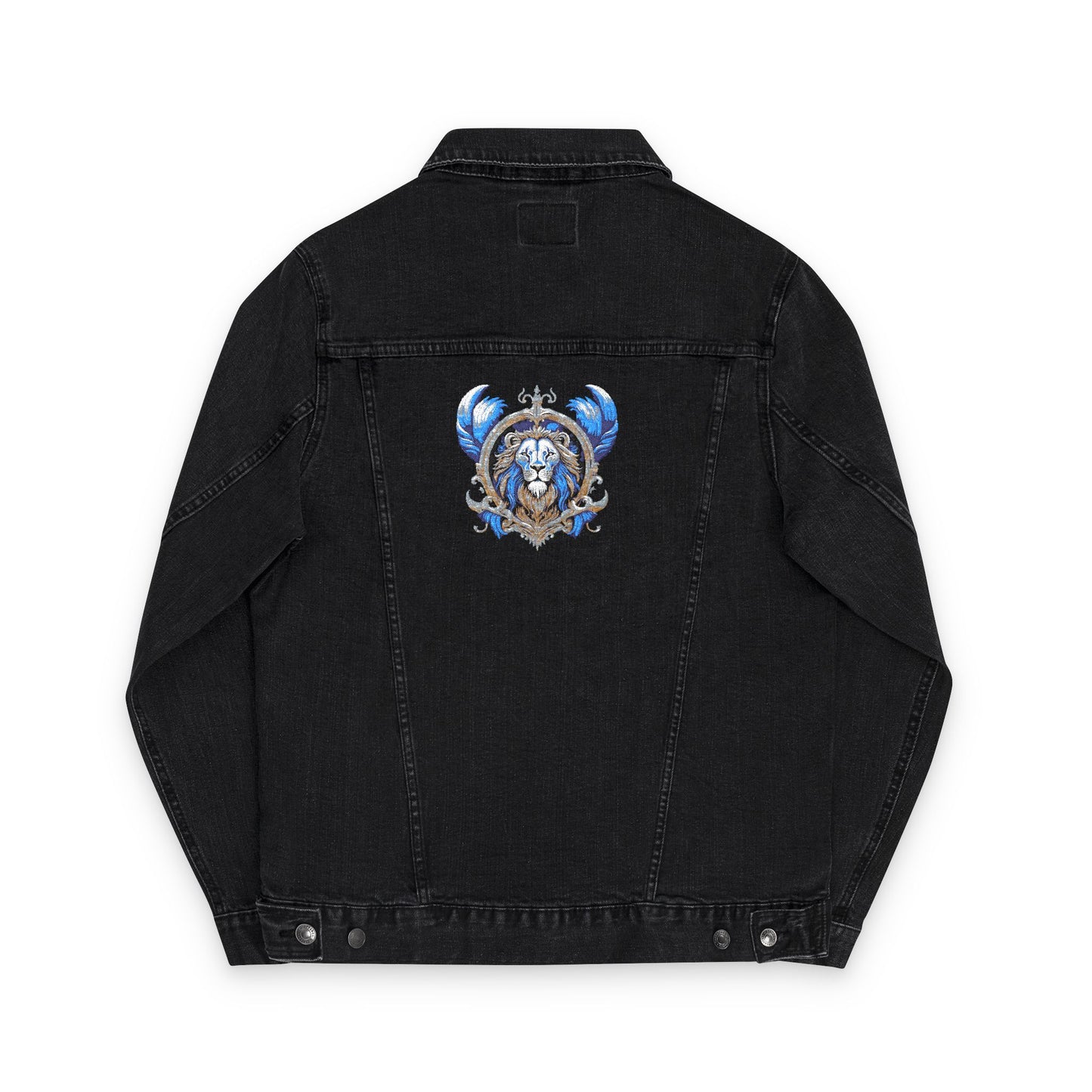 Denim Jacket Embroidered Unisex Denim Jacket Boho Style Jacket Denim Outerwear for Him Casual Jacket Unique Gift for Her
