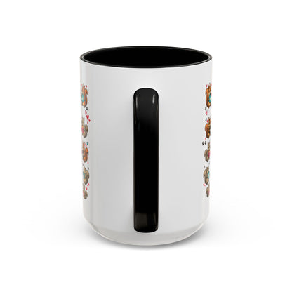 Accent Coffee Mug — "A Girl Can't Survive on Coffee Alone" Cute Squirrel Faith Mug