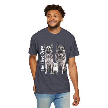 German Shepherd Family T-Shirt — Trio Dog Portrait Tee