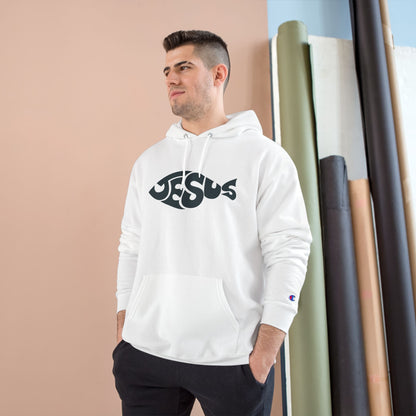 Faith-Inspired Champion Hoodie, Religious Apparel, Christian Gift, Hoodie with Jesus Design, Casual Wear, Spiritual Comfort