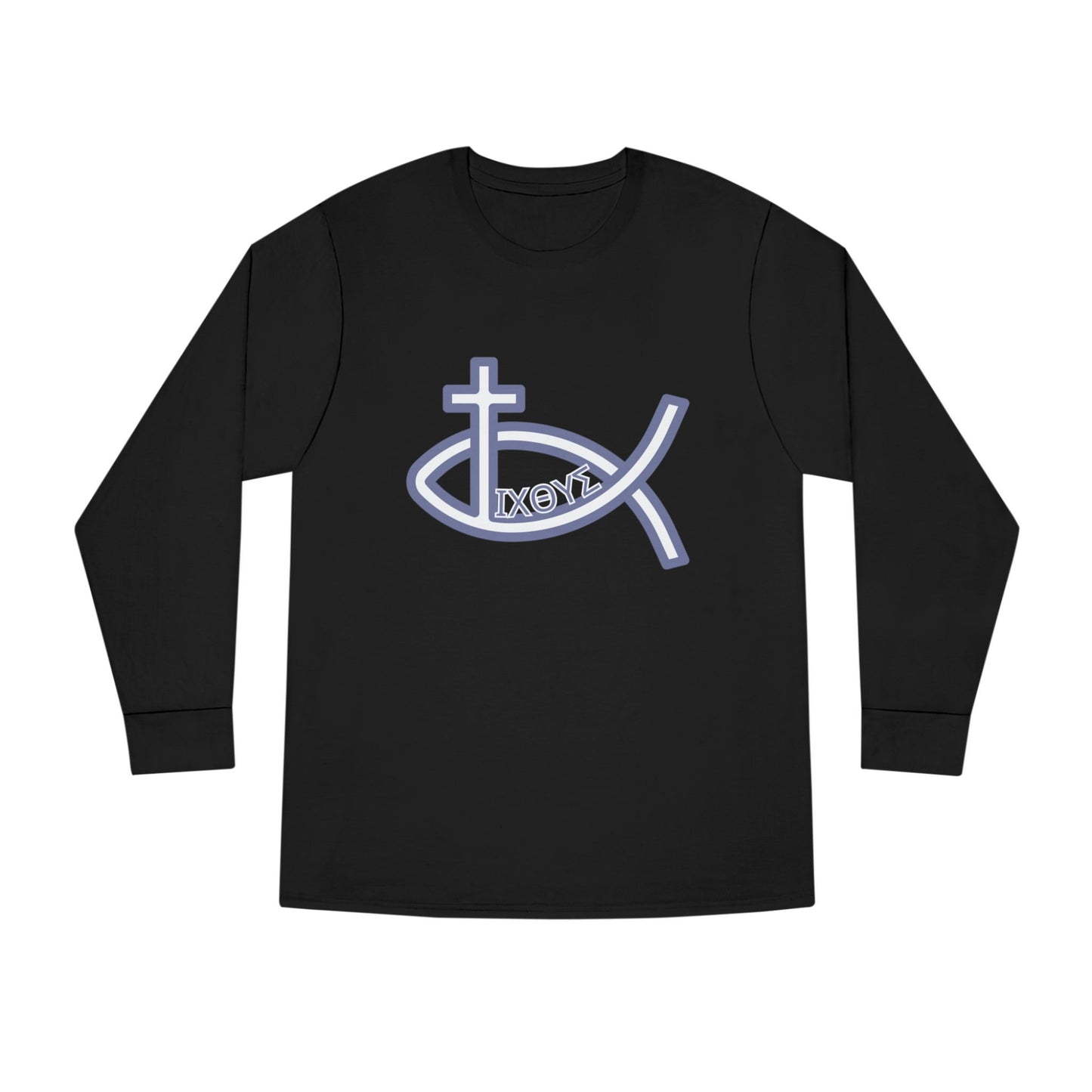 Faith-Inspired Long Sleeve Crewneck Tee - Perfect for Believers, Christian Gifts, Religious Apparel, Everyday Wear, Inspirational Clothing