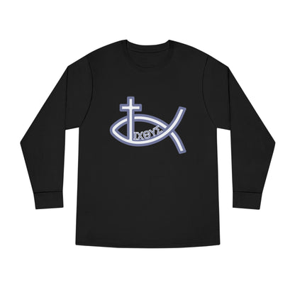 Faith-Inspired Long Sleeve Crewneck Tee - Perfect for Believers, Christian Gifts, Religious Apparel, Everyday Wear, Inspirational Clothing