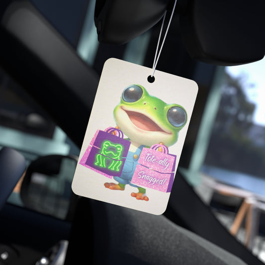 Car Air Freshener — Cute Froggy Shopper Scented Hanging Air Freshener