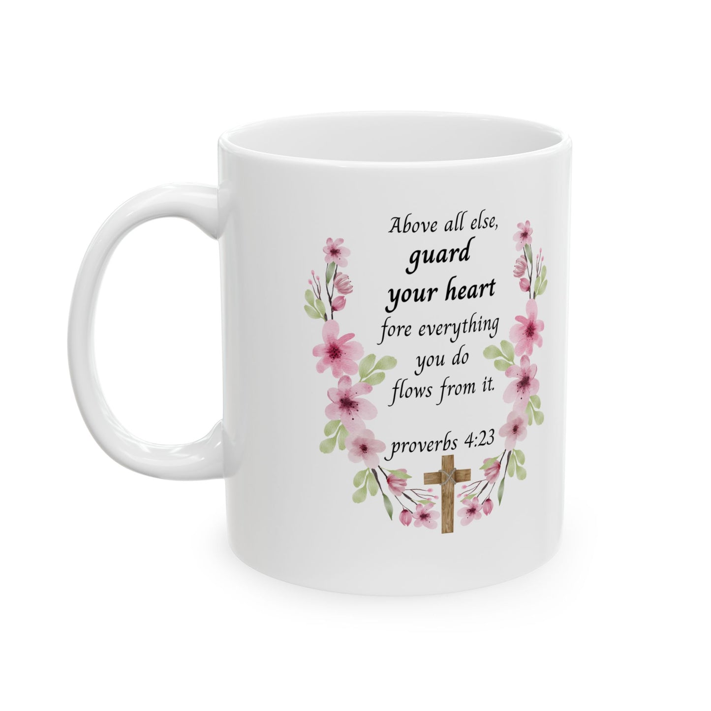 Inspirational Floral Ceramic Mug — 'Choose Joy' Coffee Cup (11oz, 15oz)