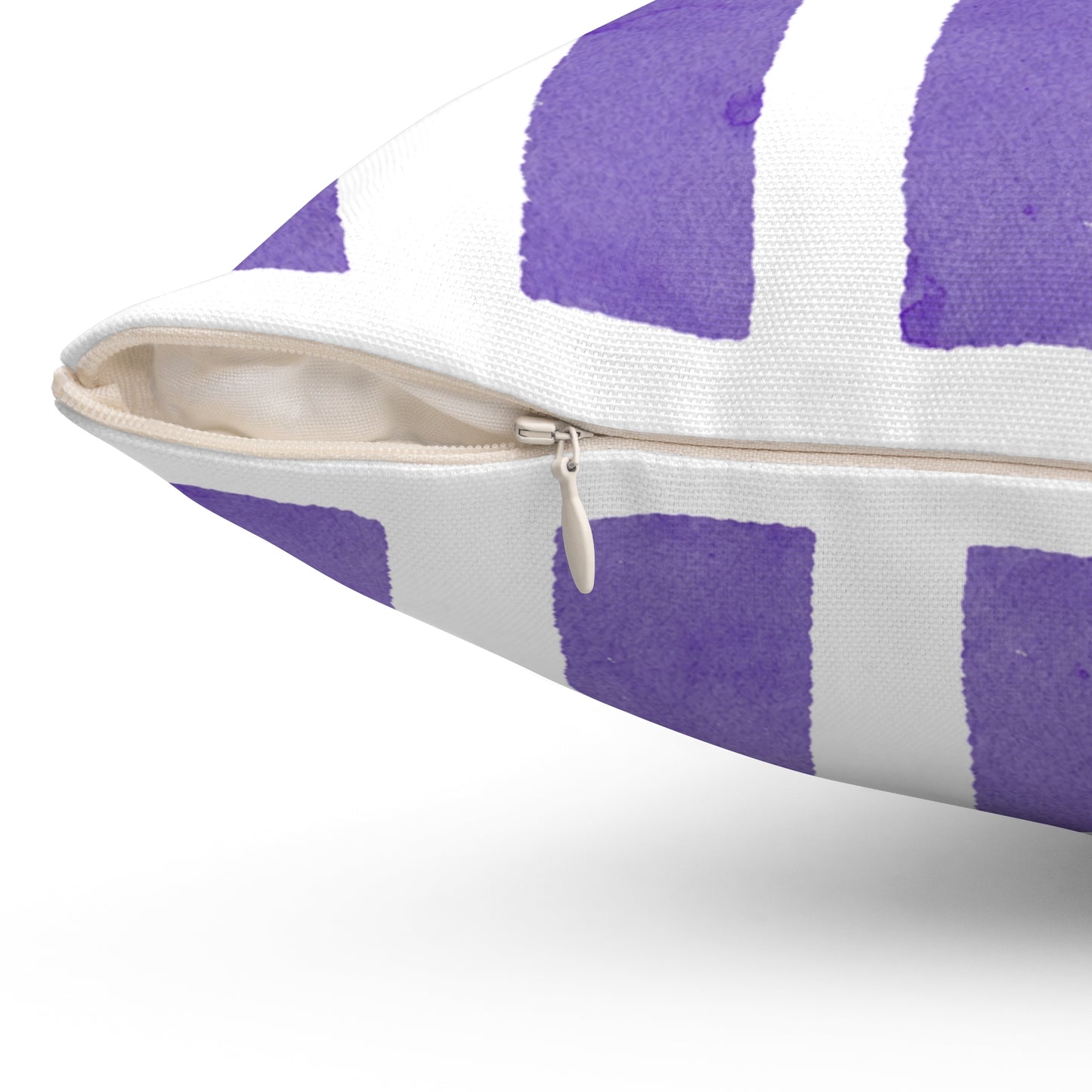 Chosen 1 Thess 1:4 Decorative Throw Pillow — Purple Striped Faith Accent
