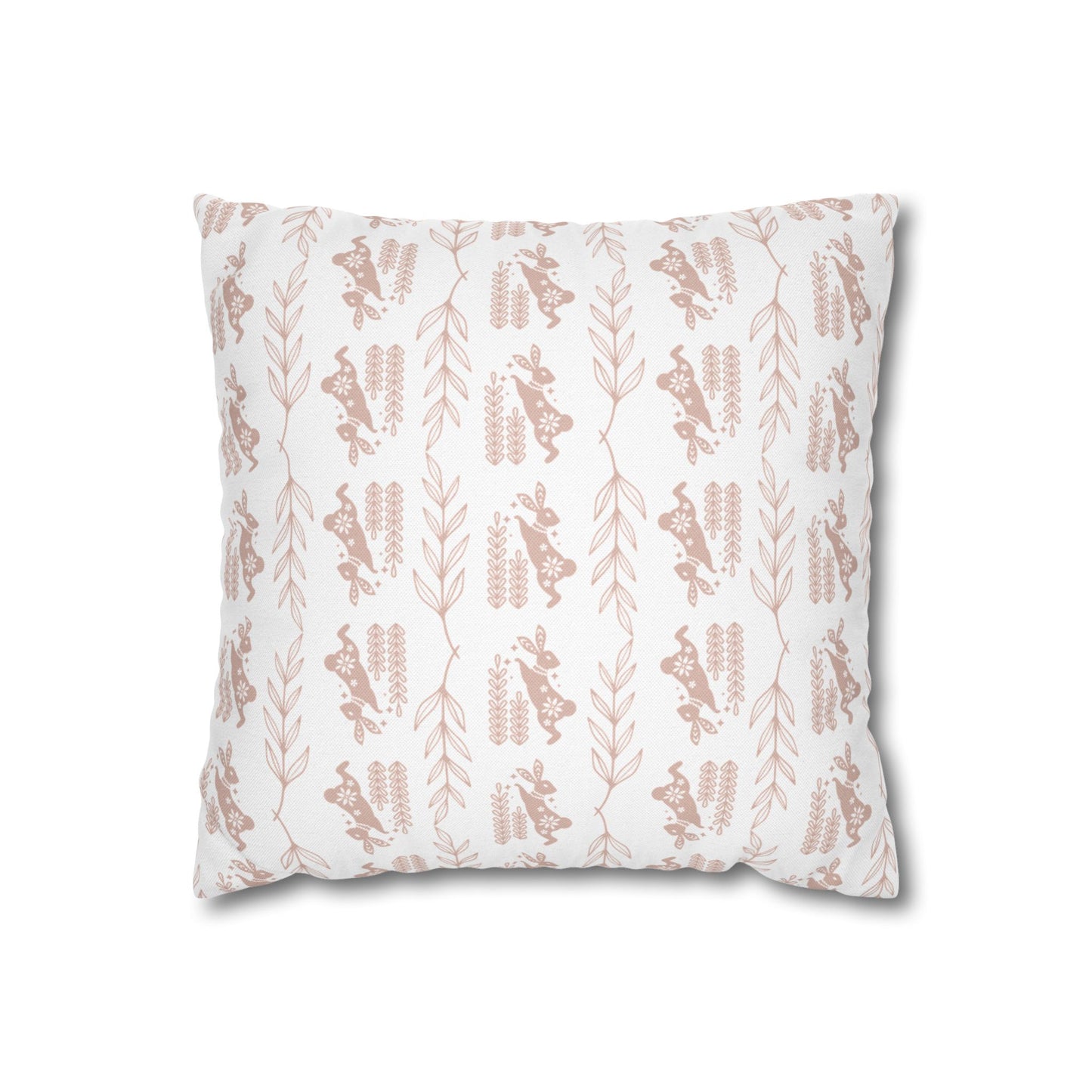 Boho Blush Floral Throw Pillowcase