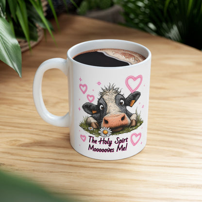 Holy Spirit Mug– Funny Faith-inspired Cow Design