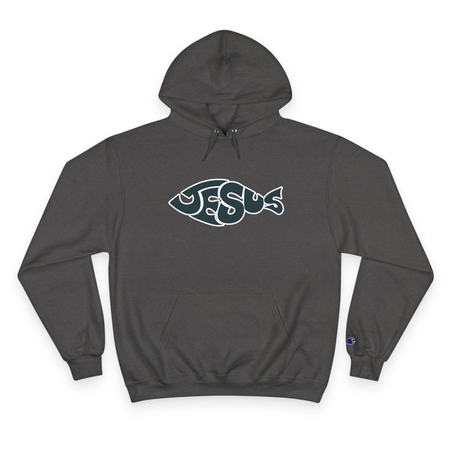 Faith-Inspired Champion Hoodie, Religious Apparel, Christian Gift, Hoodie with Jesus Design, Casual Wear, Spiritual Comfort