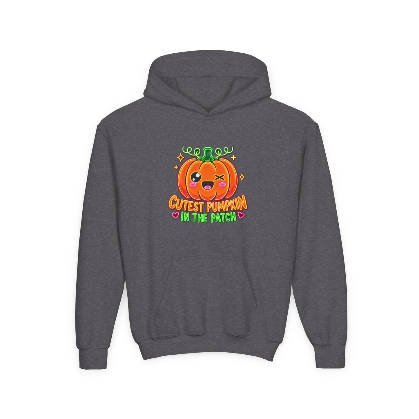 Youth Hoodie — "Cutest Pumpkin in the Patch" Cute Halloween Pumpkin Pullover