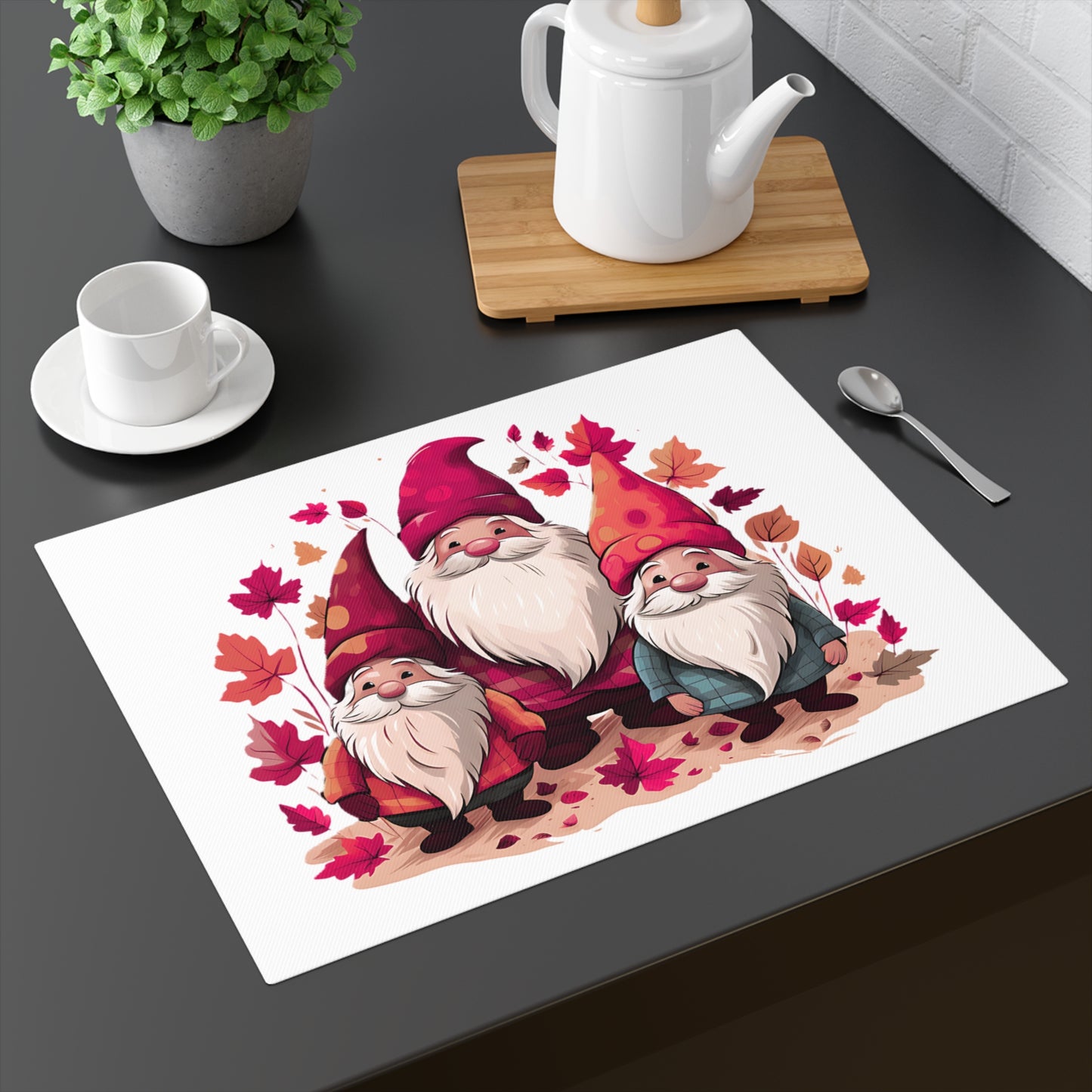 Placemat Cozy Fall Table Decor Thanksgiving Gnome Table Setting Cute Gnome Kitchen Accessory Seasonal Dining Decor Autumn Gnome