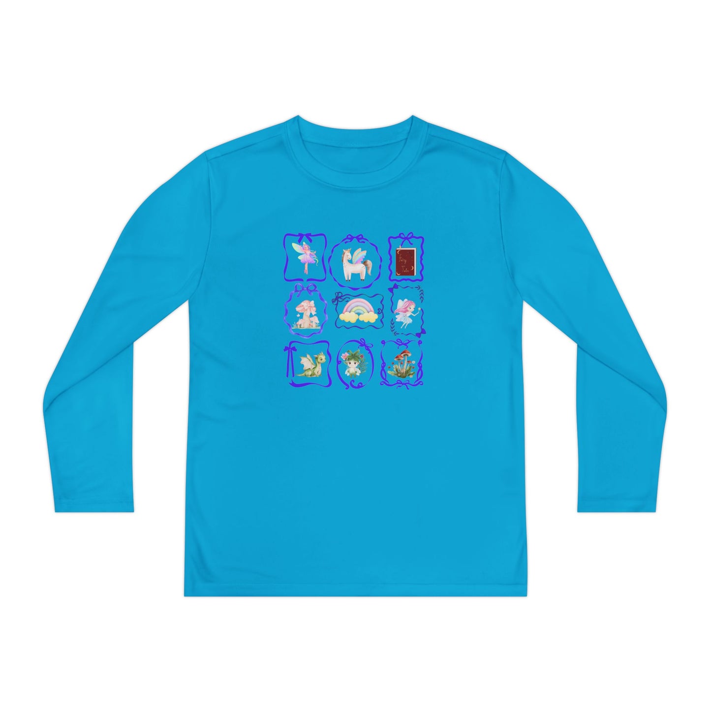 T-Shirt Whimsical Youth Fun Long Sleeve Shirt Cute Gift for Kids Colorful Playwear Unique Birthday Present Fairy Tales