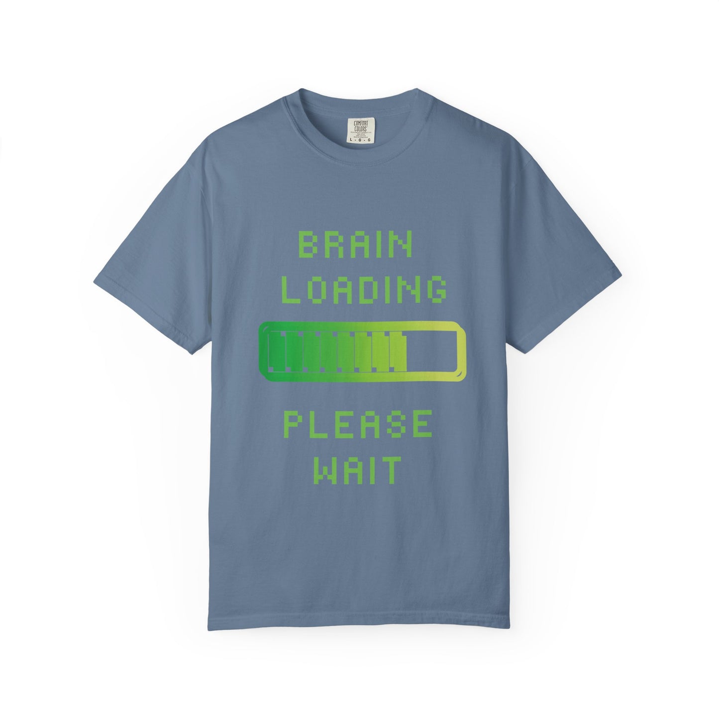 T-Shirt Loading Awareness T-Shirt - 8-bit Humor Gamer Gift Brain Loading Tee Unisex Graphic Shirt Quirky Humor Clothing