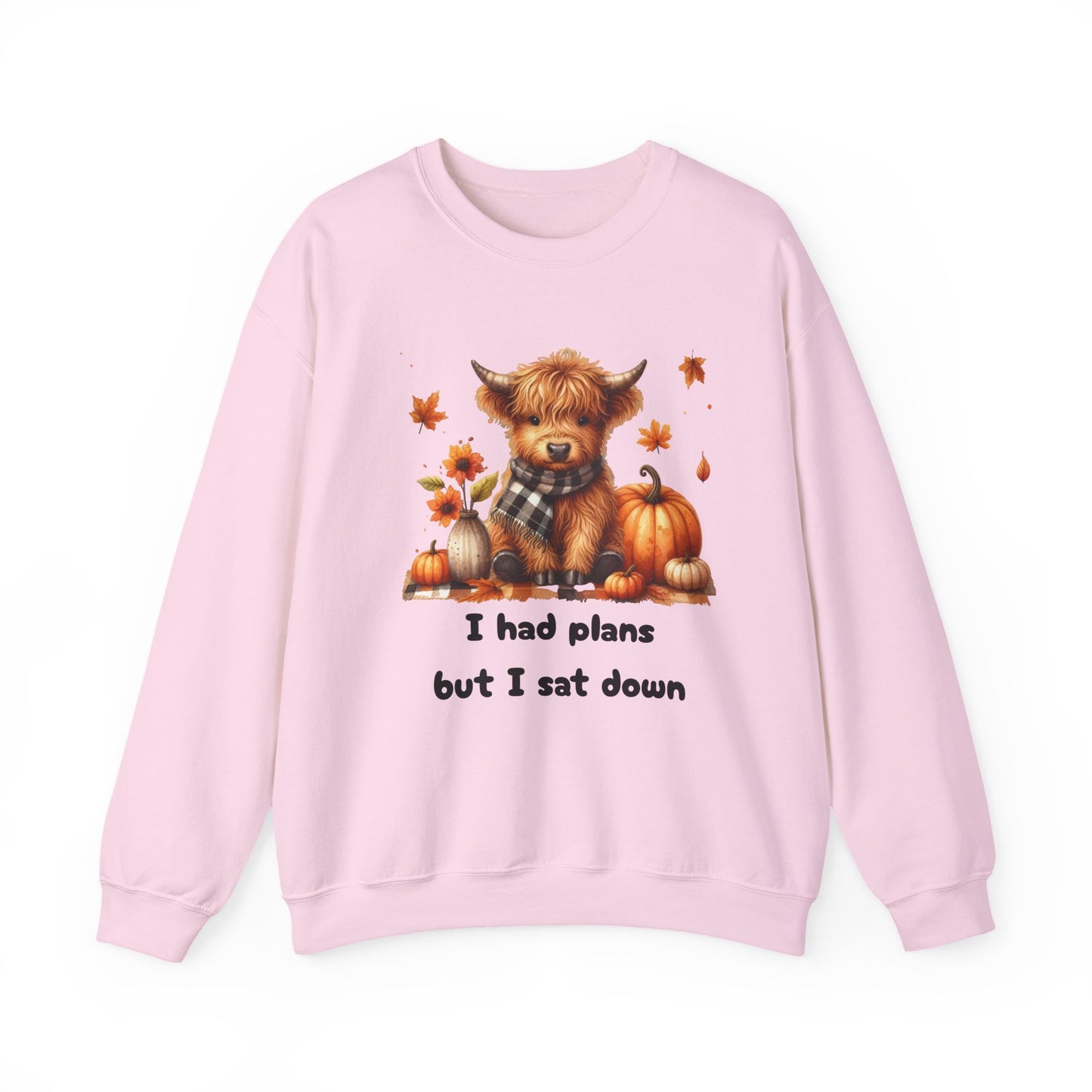Sweatshirt Autumn Wear Funny Crewneck Pullover Fall Fashion Farm Style Cozy  Casual Outfit Highland Cow Design Print Comfort Wear Cotton Blend