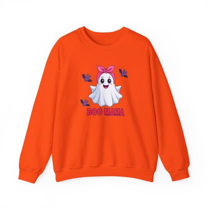 Boo Mama ghost Crewneck Sweatshirt Halloween ghost design Matching Halloween Apparel Fun Halloween Photo