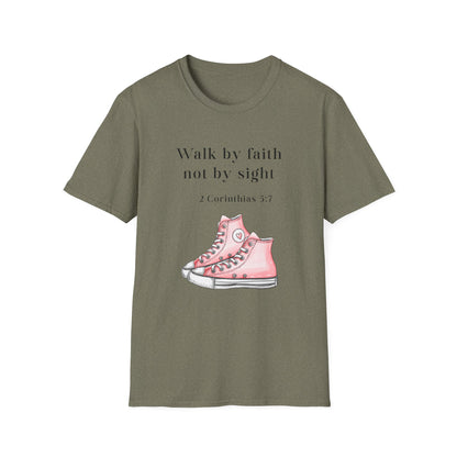 Faith-Inspired Unisex T-Shirt, Walk by Faith Tee, Christian Graphic Shirt, Inspirational Apparel, Casual Everyday Wear, Birthday Gift Idea