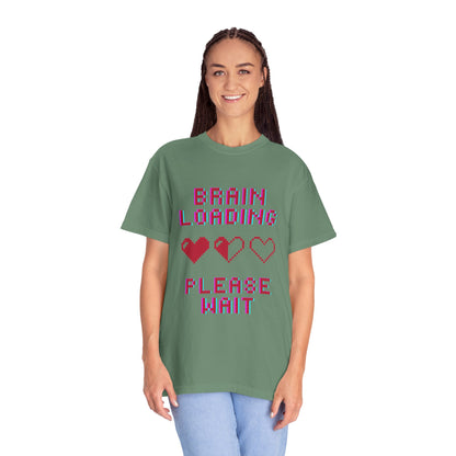 T-Shirt Brain Loading Unisex T-shirt Gamer Gift Fun Gift Geeky Apparel Cute Slogan Tee Perfect for Relaxation