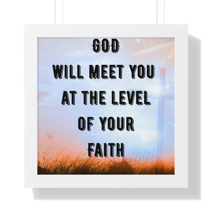 Framed Vertical Poster for Home Decor Motivational Wall Art Faith-Based Gift Spiritual Decor Inspirational Christian