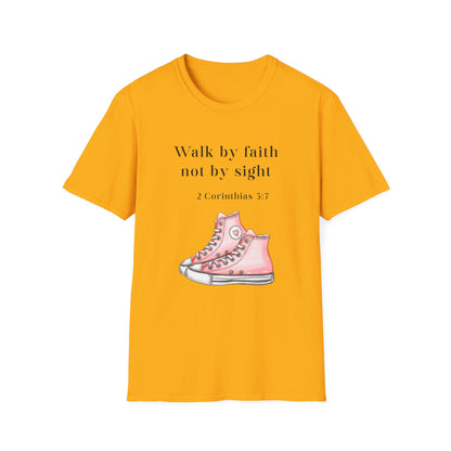Faith-Inspired Unisex T-Shirt, Walk by Faith Tee, Christian Graphic Shirt, Inspirational Apparel, Casual Everyday Wear, Birthday Gift Idea