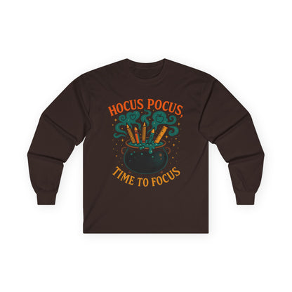T-Shirt Hocus Pocus Long Sleeve Tee Halloween Shirt Funny Graphic Tee Autumn Fashion Unisex Casualwear Spooky Season Apparel