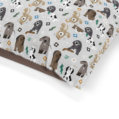 Pet Bed Cozy Cute Dog Pattern Dog Bed Puppy Nest Comfy Cat Bed Pet Decor for Home Gifts for Pet Owners Dog or Cat Lover's Pet Bed