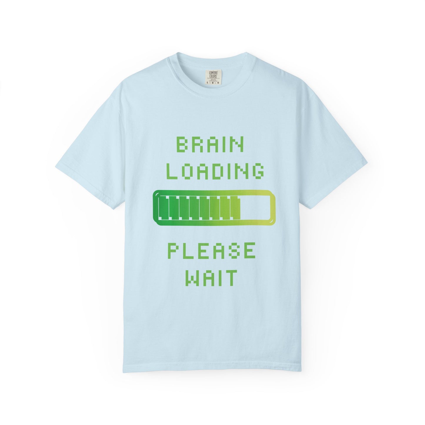 T-Shirt Loading Awareness T-Shirt - 8-bit Humor Gamer Gift Brain Loading Tee Unisex Graphic Shirt Quirky Humor Clothing