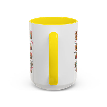 Accent Coffee Mug — "A Girl Can't Survive on Coffee Alone" Cute Squirrel Faith Mug