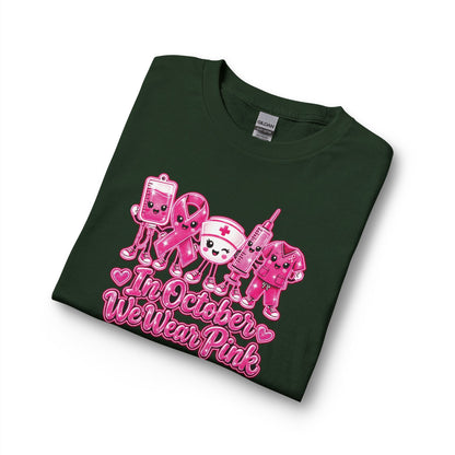 Breast Cancer Awareness Long Sleeve Shirt - "In October We Wear Pink"