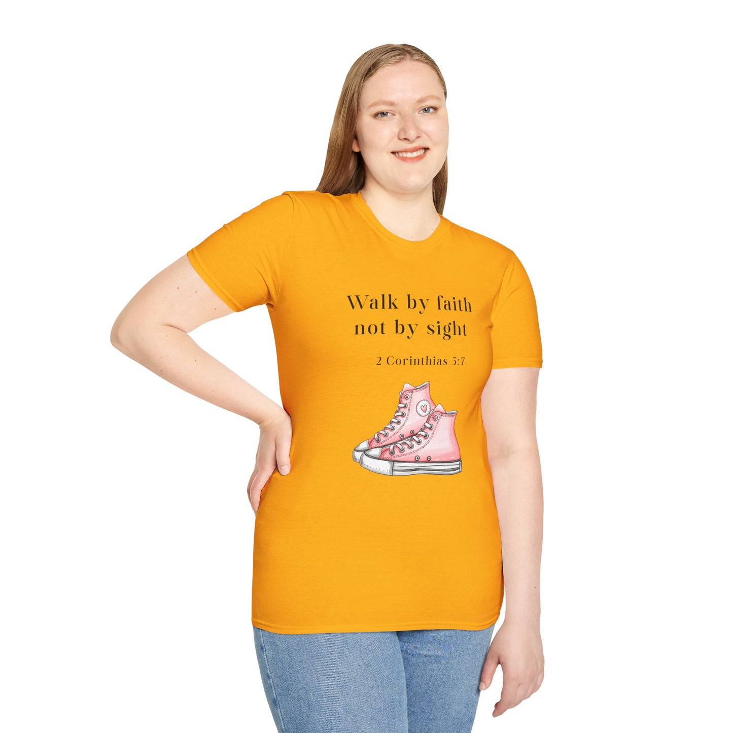 Faith-Inspired Unisex T-Shirt, Walk by Faith Tee, Christian Graphic Shirt, Inspirational Apparel, Casual Everyday Wear, Birthday Gift Idea