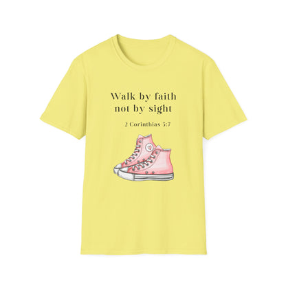 Faith-Inspired Unisex T-Shirt, Walk by Faith Tee, Christian Graphic Shirt, Inspirational Apparel, Casual Everyday Wear, Birthday Gift Idea