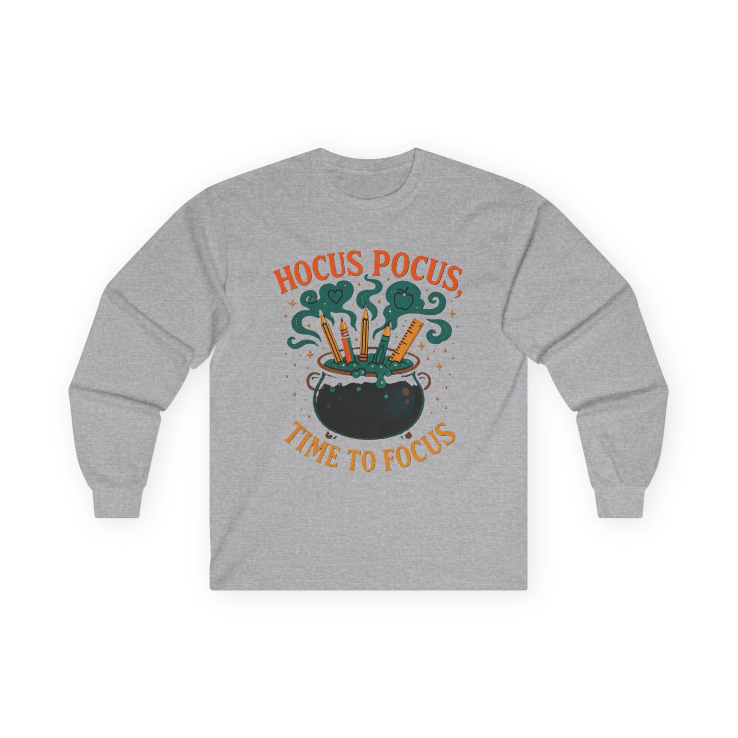 T-Shirt Hocus Pocus Long Sleeve Tee Halloween Shirt Funny Graphic Tee Autumn Fashion Unisex Casualwear Spooky Season Apparel