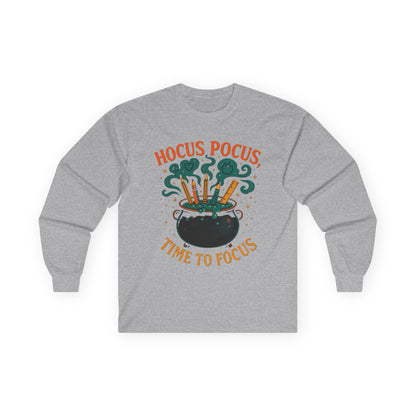 T-Shirt Hocus Pocus Long Sleeve Tee Halloween Shirt Funny Graphic Tee Autumn Fashion Unisex Casualwear Spooky Season Apparel