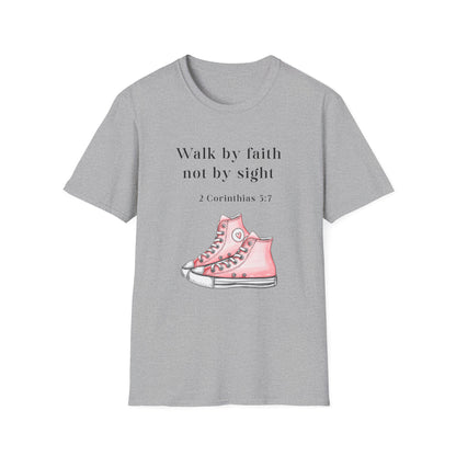 Faith-Inspired Unisex T-Shirt, Walk by Faith Tee, Christian Graphic Shirt, Inspirational Apparel, Casual Everyday Wear, Birthday Gift Idea