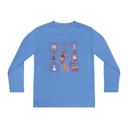 Youth Holiday Cheer Long Sleeve Tee - Christmas Gift, Kids Apparel, Seasonal Wear, Cute Holiday Outfit, Festive Shirt, Family Gatherings