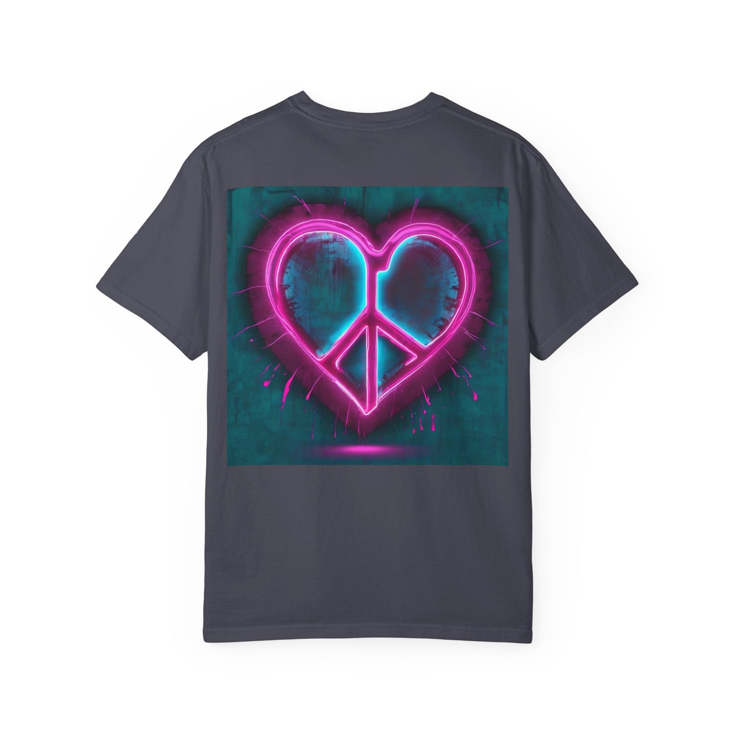 T-Shirt Vibrant Peace Heart T-Shirt Unisex Graphic Tee Summer Festival Wear Gift for Music Lovers Casual Everyday Top