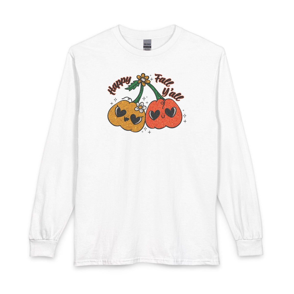 Happy Fall Y'all Pumpkin Long Sleeve Tee