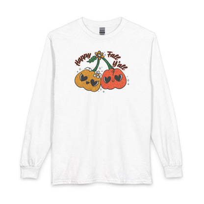 Happy Fall Y'all Pumpkin Long Sleeve Tee