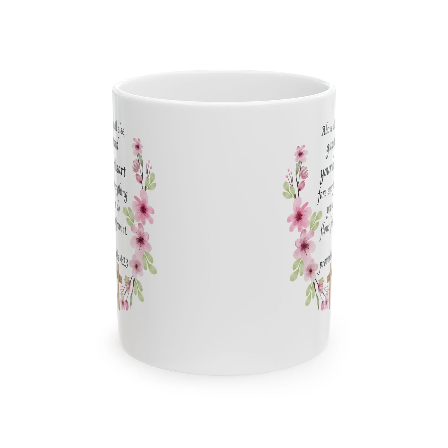 Inspirational Floral Ceramic Mug — 'Choose Joy' Coffee Cup (11oz, 15oz)