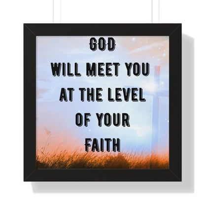 Framed Vertical Poster for Home Decor Motivational Wall Art Faith-Based Gift Spiritual Decor Inspirational Christian