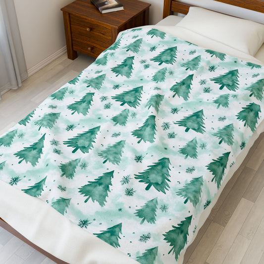 Blanket Cozy Christmas Tree Plush Holiday Decor Winter Warmth Gift for anyone Snuggle Blanket Seasonal Home Accent